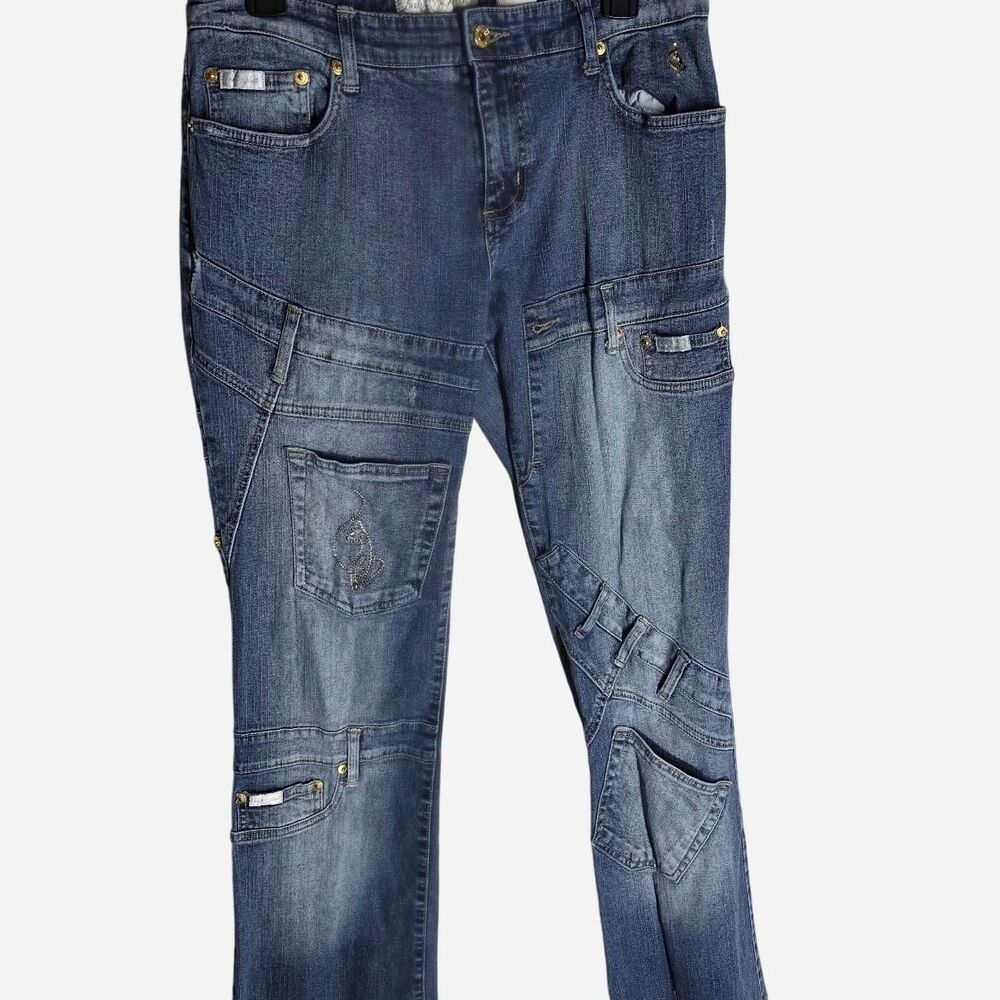 Baby-phat Women's Blue and Navy Jeans